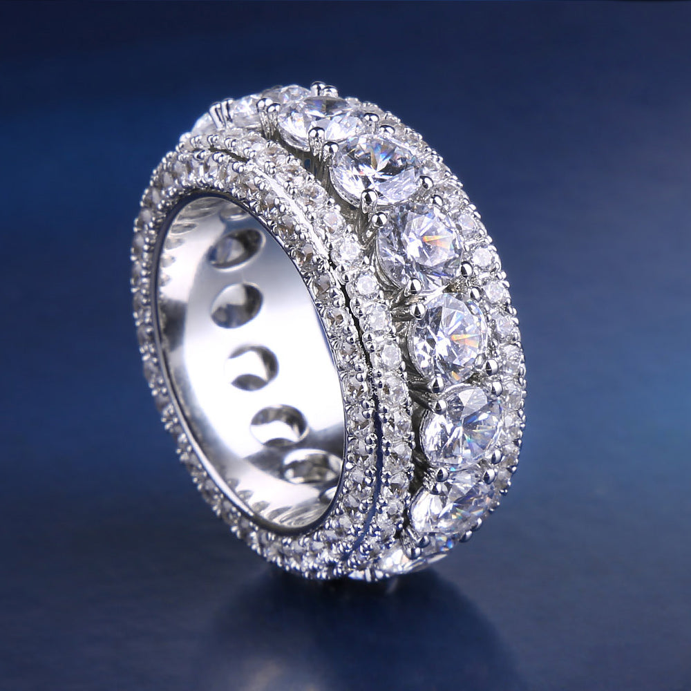 Iced out on sale rotating ring