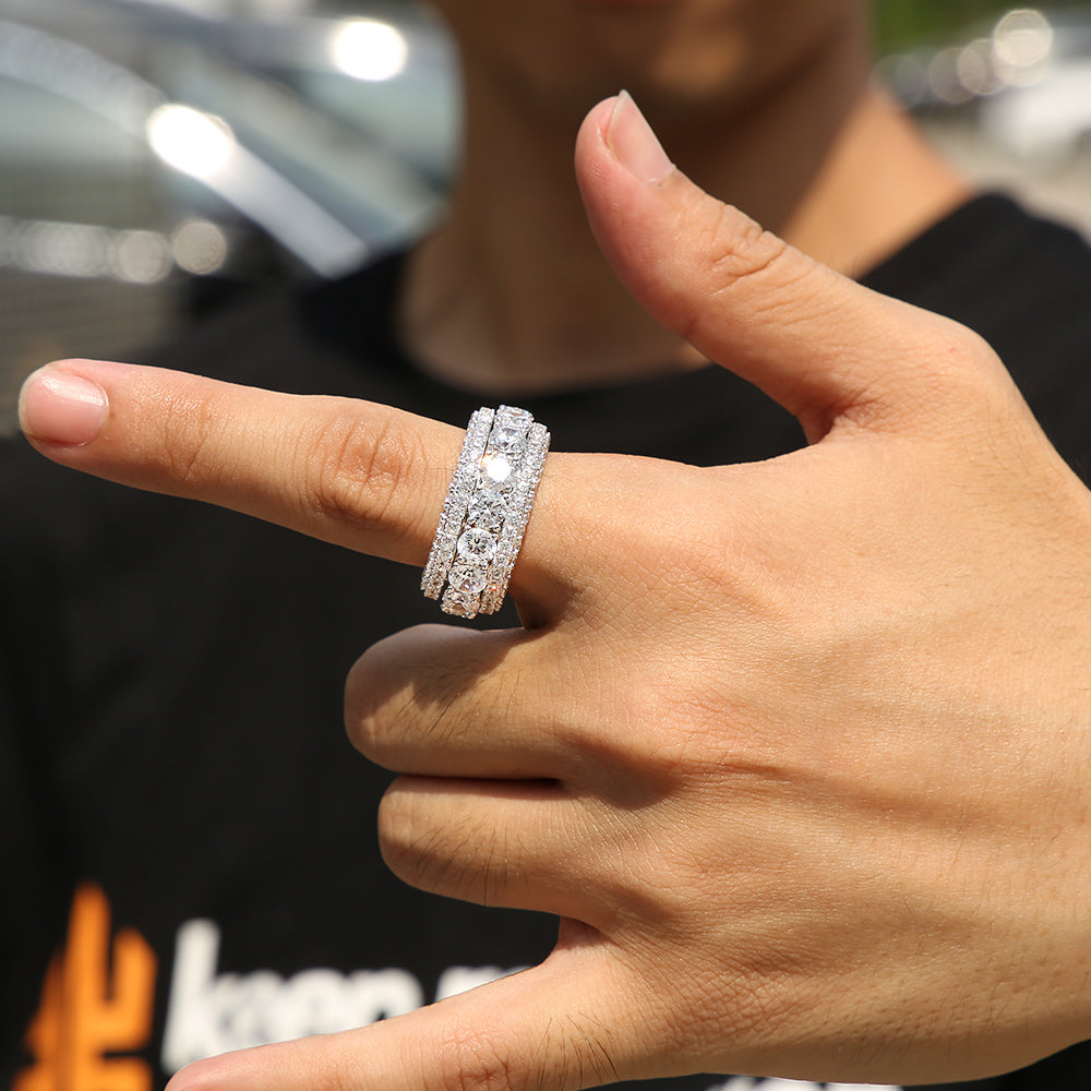Mens iced out wedding bands sale