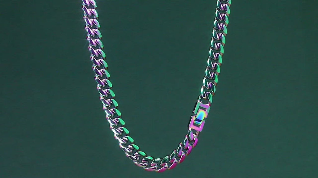 rainbow cuban link chain