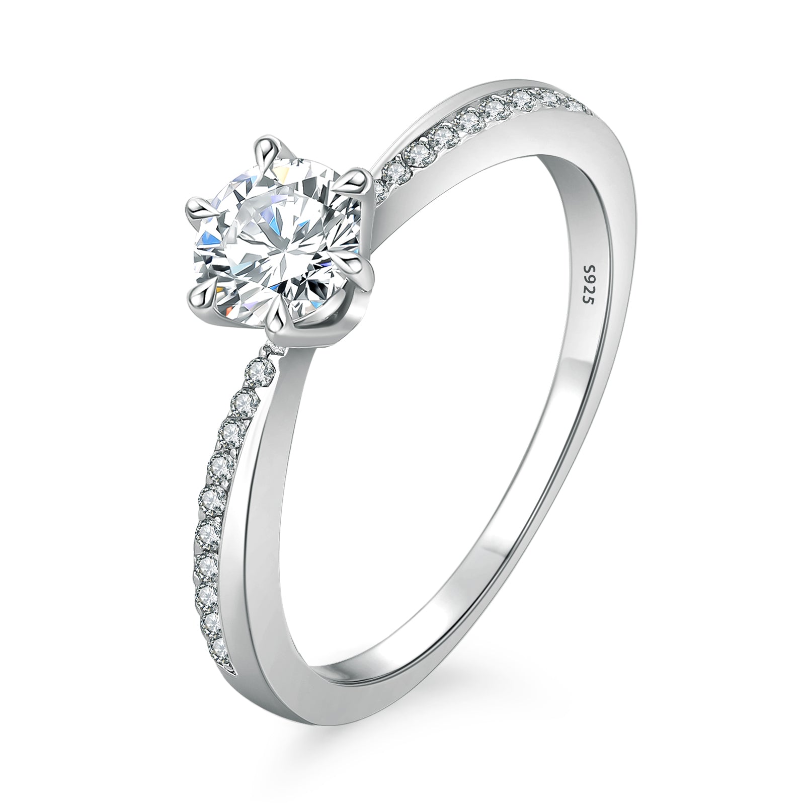 1.00 Carats VVS1 Moissanite Rings for Women 0175