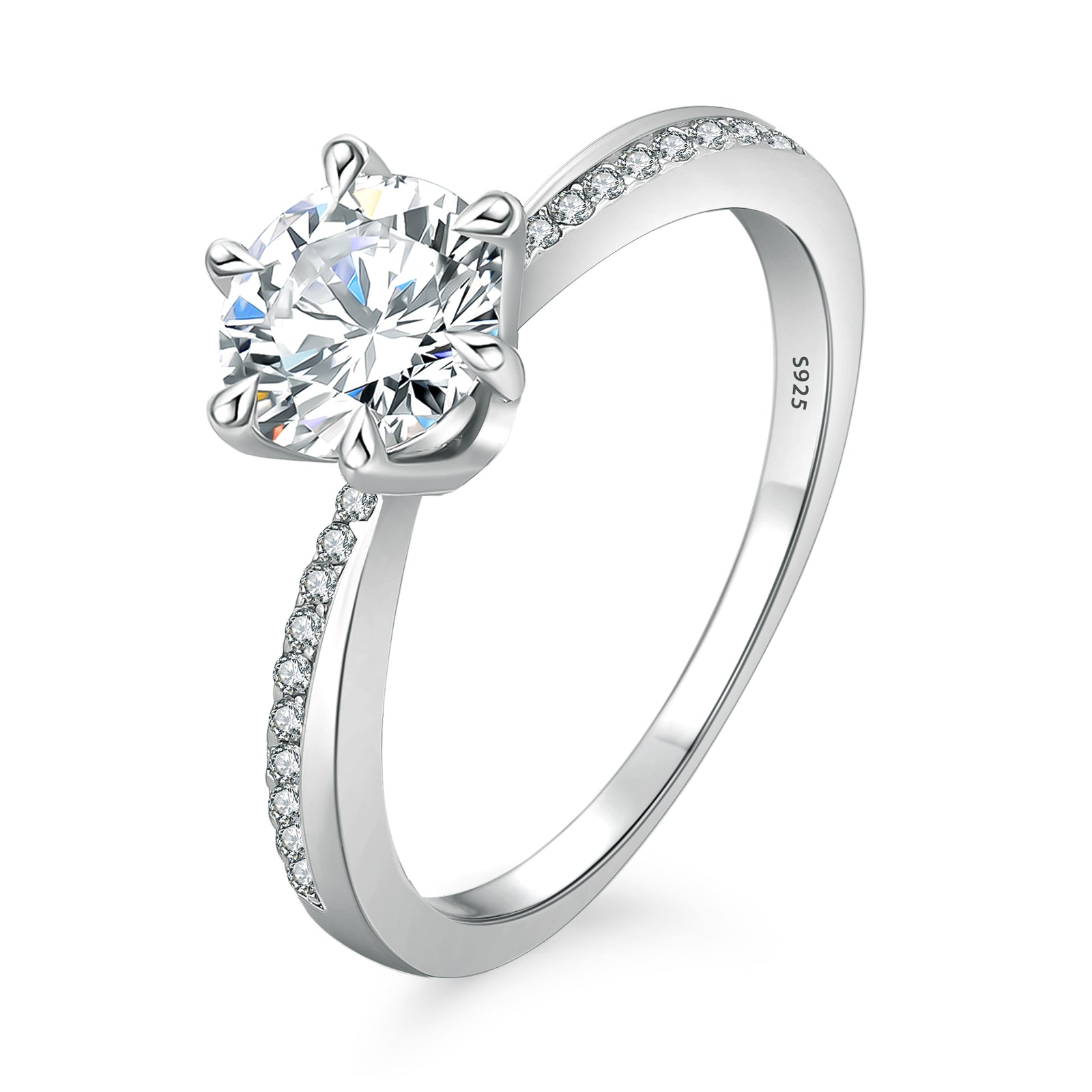 1.00 Carats VVS1 Moissanite Rings for Women 0175
