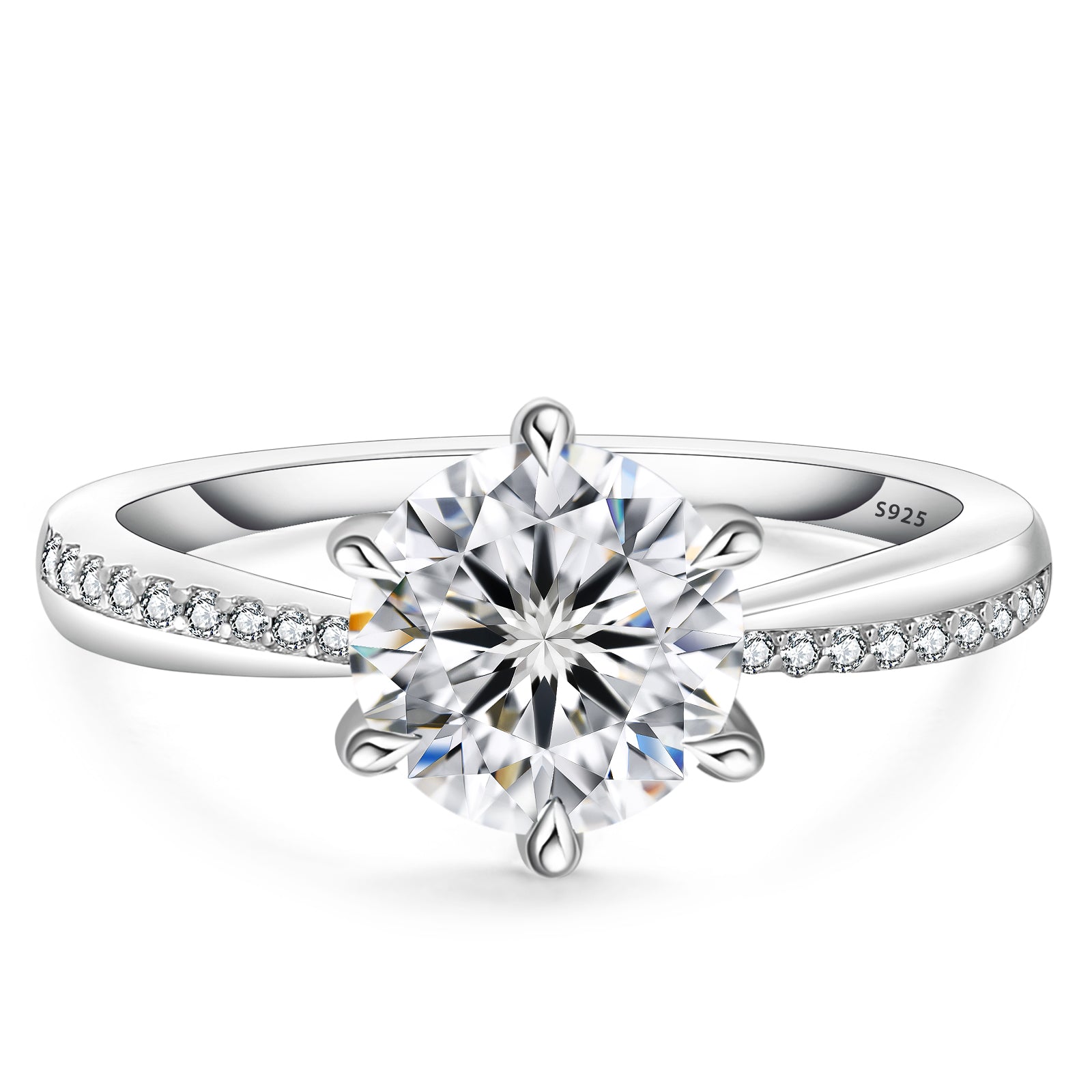 1.00 Carats VVS1 Moissanite Rings for Women 0175