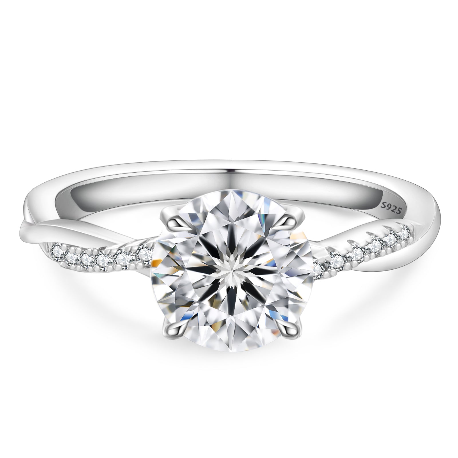 1.0/2.0 Carats VVS1 Moissanite Rings for Women 0178 KRKC