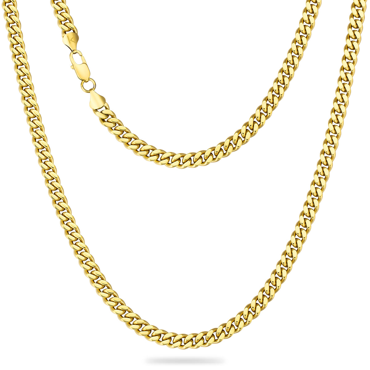 6mm 14K Gold/White Gold Flat Cuban Curb Chain – krkc&co