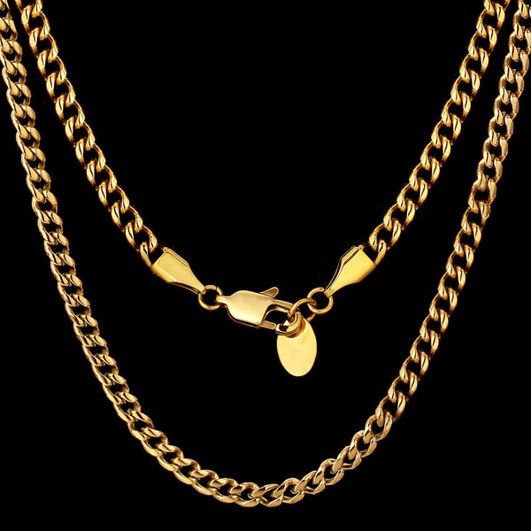 6mm Miami Cuban Link Chain 18K Gold Plated-krkcom