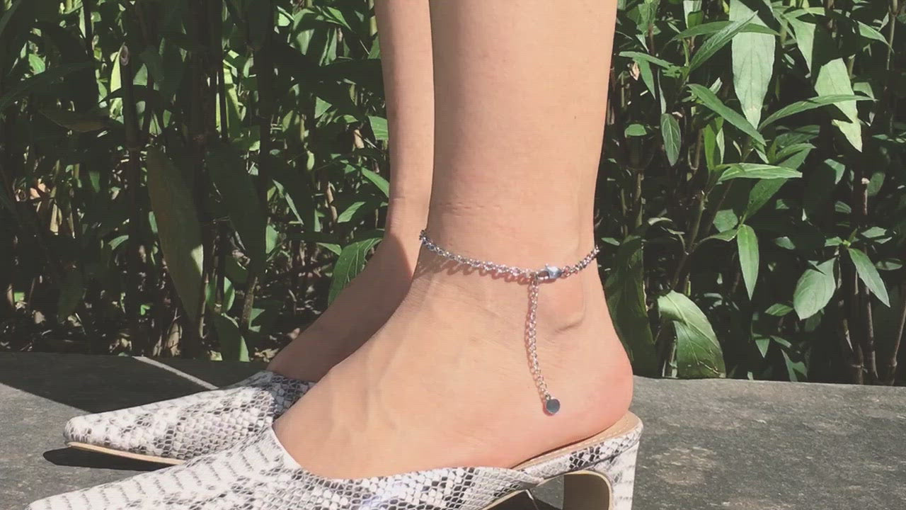 4mm Flat Chain Anklet for Women KRKC