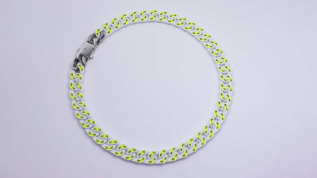 Evil Eyes Curb Cuban Chain with Buckle Clasp