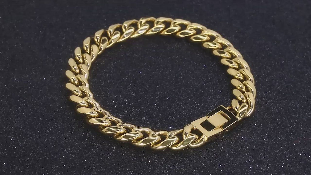 10mm Miami Cuban Link Bracelet in 18K Gold - BOGO KRKC